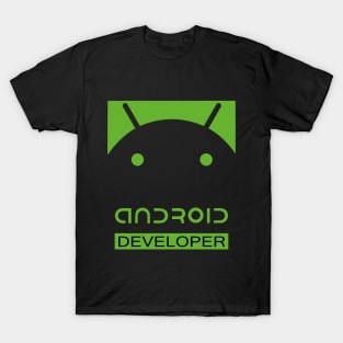 Android developer text and logo T-Shirt